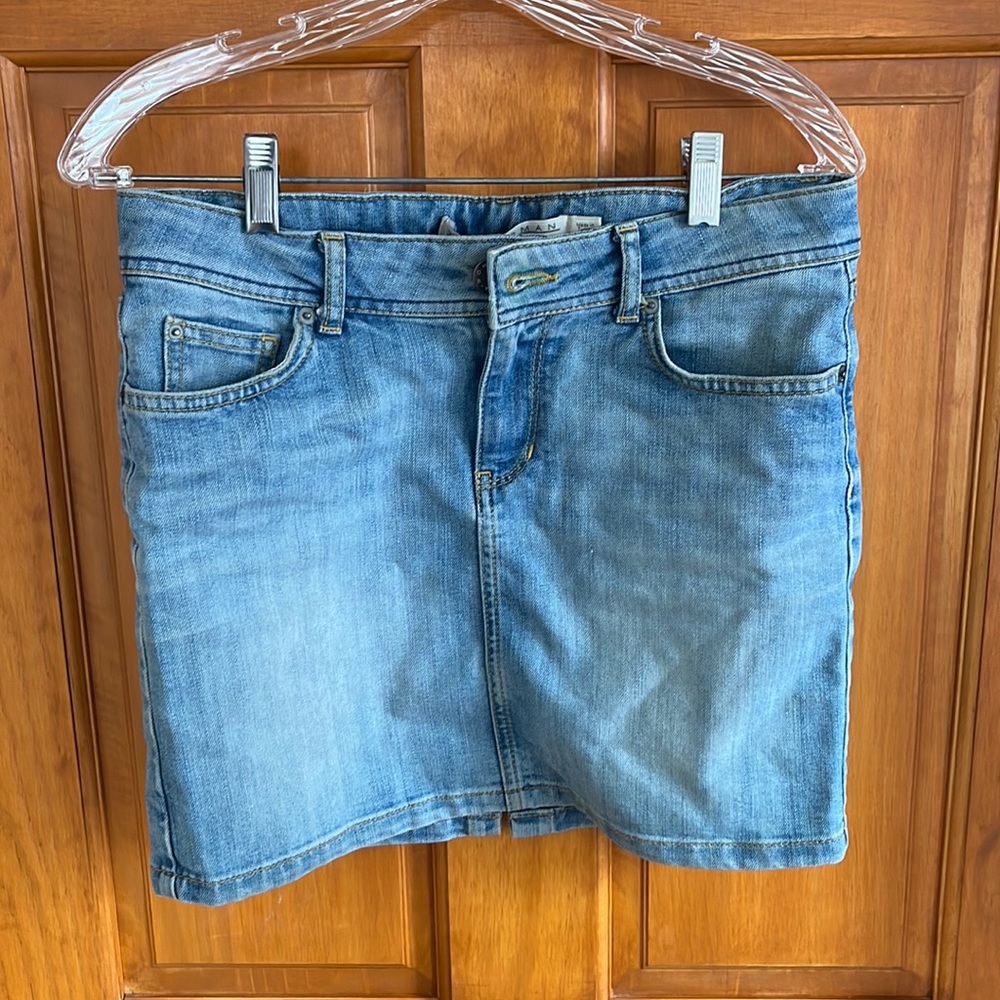 Zara jean mini skirt